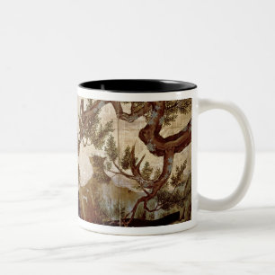 Zypresse durch Kano Eitoku, Muromanchi Zeitraum Zweifarbige Tasse