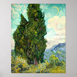 Zypressen Baum Vincent Van Gogh Landschaft Schöne Poster