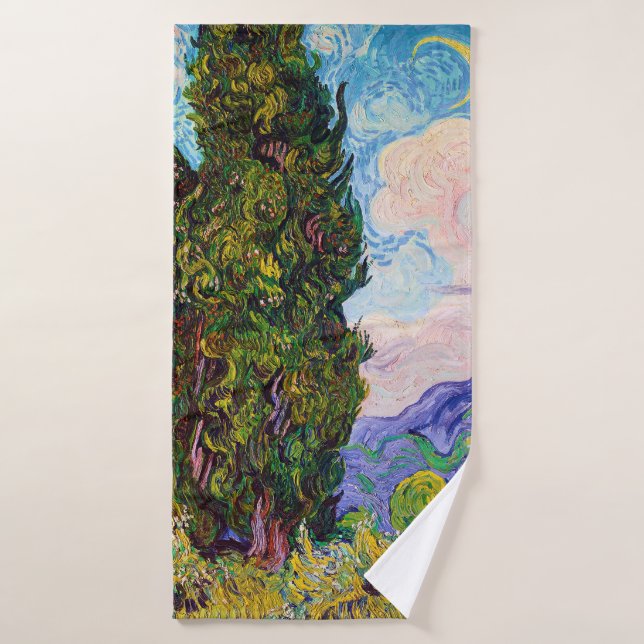 Zypressen, Van Gogh Badehandtuch (Badehandtuch)