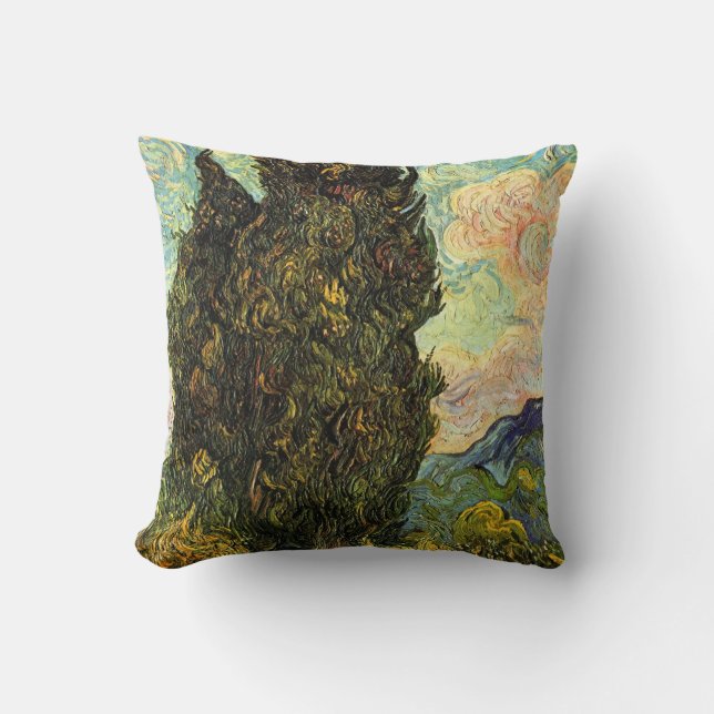Zypressen von Vincent van Gogh Kissen (Vorderseite)