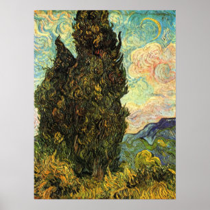 Zypressen von Vincent van Gogh Poster