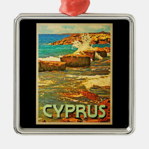 Zyprische felsige Küste Silbernes Ornament