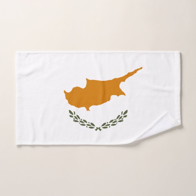 zyprische Flagge Badhandtuch Set (Handtuch)