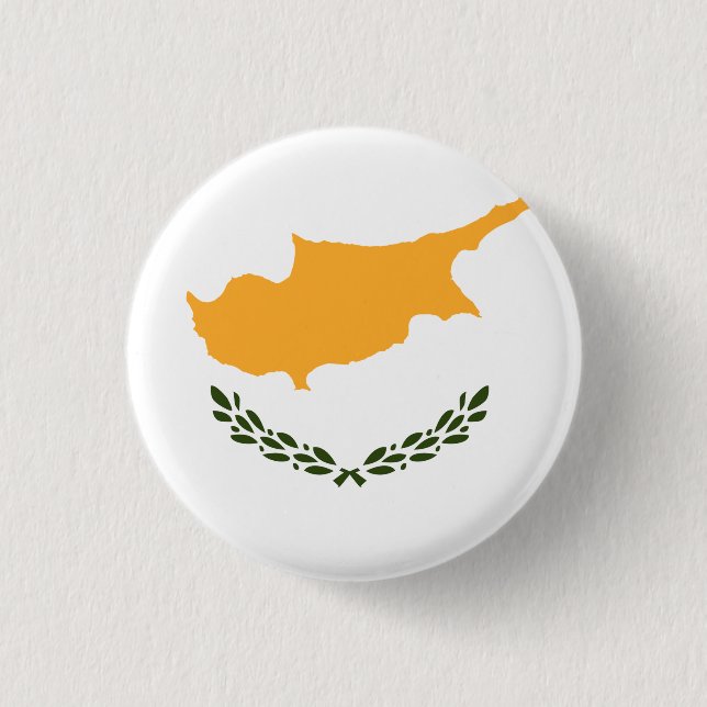 zyprische Flagge Button (Vorderseite)