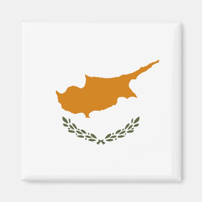 zyprische Flagge Magnet (Vorne)