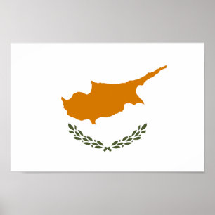 zyprische Flagge Poster