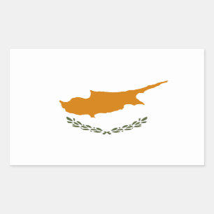 zyprische Flagge Rechteckiger Aufkleber