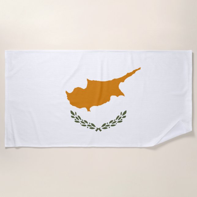 zyprische Flagge Strandtuch (Vorderseite)