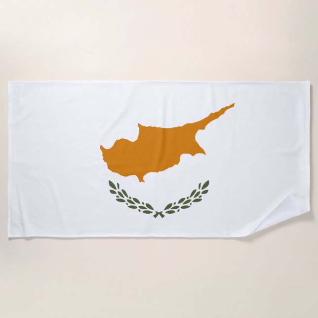 zyprische Flagge Strandtuch (Vorderseite)