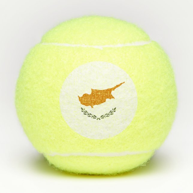 zyprische Flagge Tennisbälle (Vorderseite)