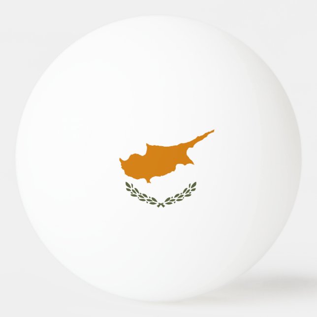 zyprische Flagge Tischtennisball (Vorderseite)