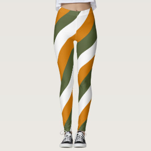 Zyprische Flaggenfarben diagonal gestreift Leggings