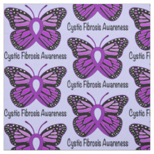 Zystische Fibrose: Bewusstsein mit Schmetterling Stoff