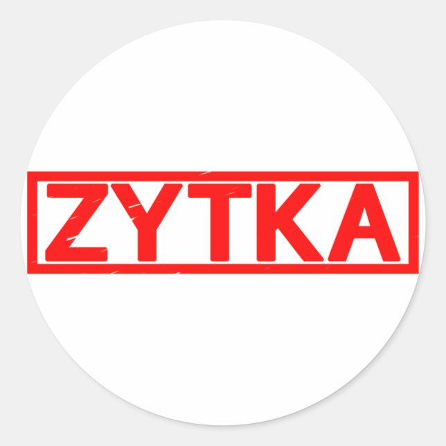 Zytka Briefmarke Runder Aufkleber (Vorderseite)