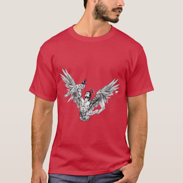 Zyzz Geflügelt T-Shirt (Vorderseite)