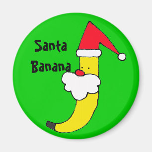 ZZ - Holiday Santa Banana Magnet