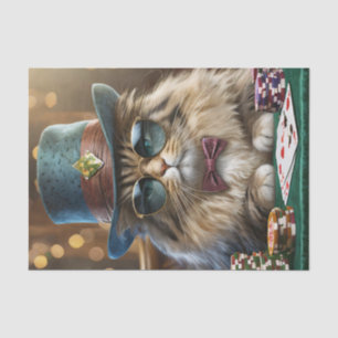 ZZ Tophat, Furry Cat Playing Cards Seidenpapier