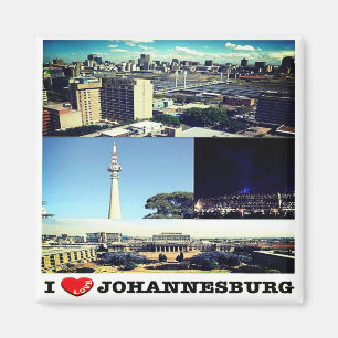 zZA017 JOHANNESBURG I Liebe, Südafrika, Kühlschran Magnet