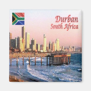 zZA037 DURBAN Skyline Crop, SÜDAFRIKA, Kühlschrank Magnet