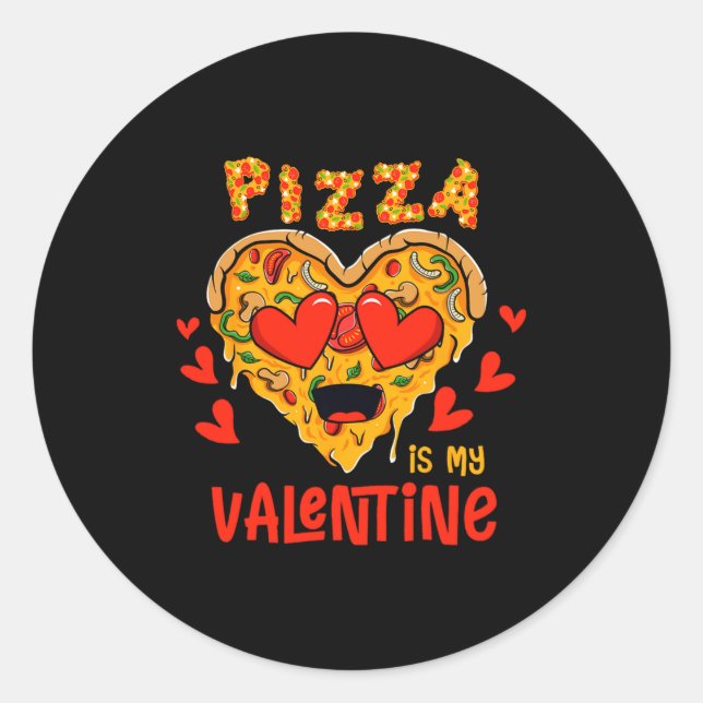 Zza Is My Valentine Funny Valentines Day Boys Gi _ Runder Aufkleber (Vorderseite)