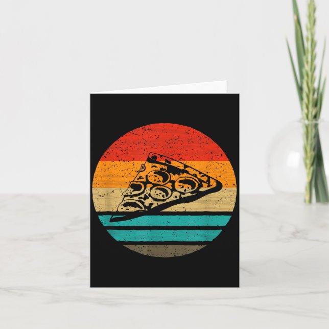 Zza Slice Retro Style Vintage  Karte (Vorderseite)