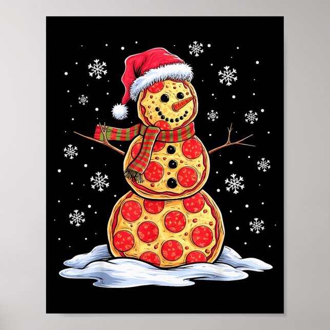 Zza Snowman - Santa Hat - Christmas Zza Party - Fu Poster (Vorne)