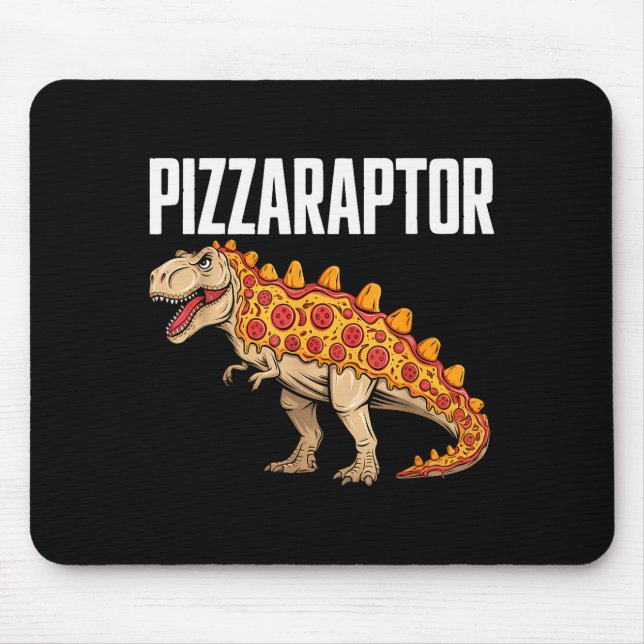 Zza T-rex Dino Fast Food Funny Zza Dinosaur  Mousepad (Vorne)